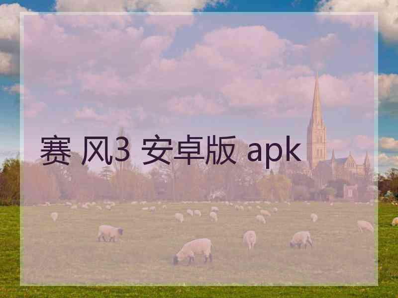 赛 风3 安卓版 apk