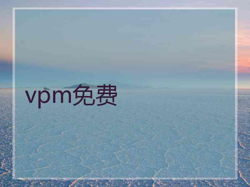 vpm免费