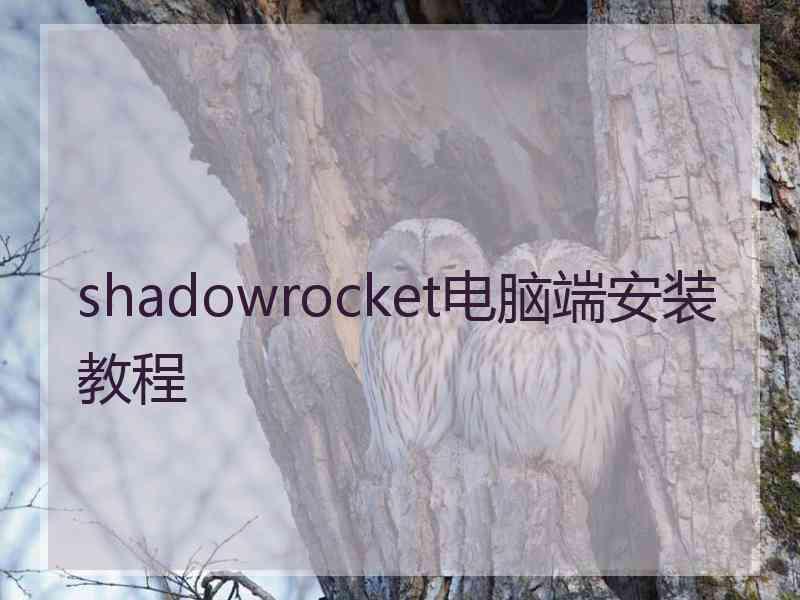 shadowrocket电脑端安装教程