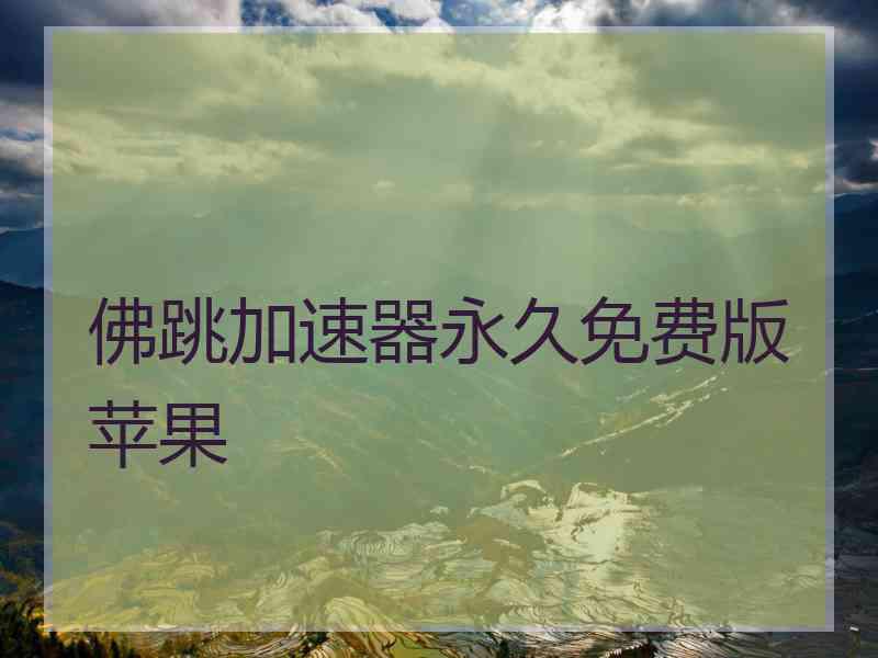 佛跳加速器永久免费版苹果