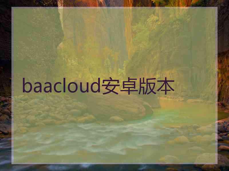 baacloud安卓版本