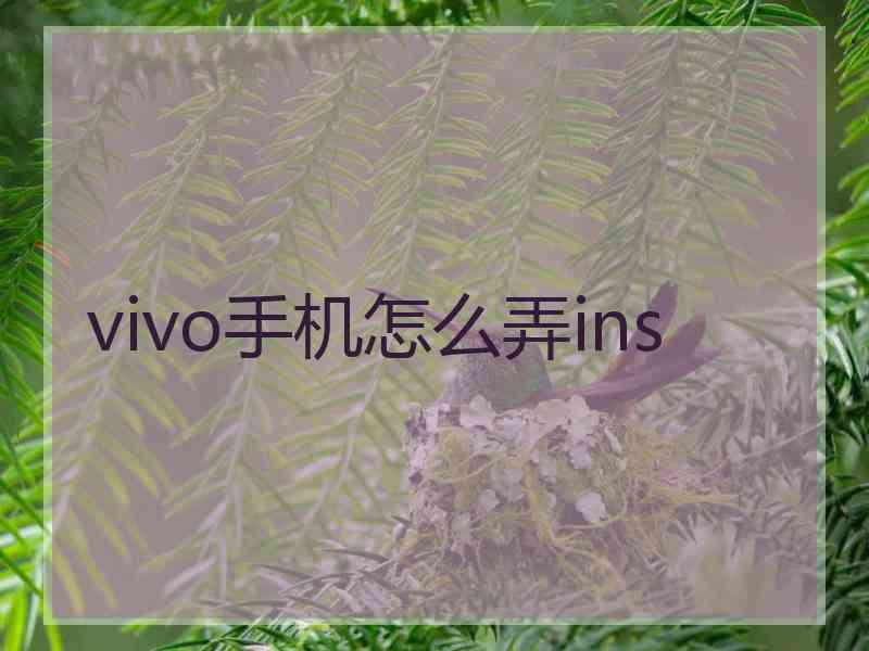 vivo手机怎么弄ins