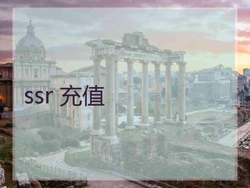 ssr 充值
