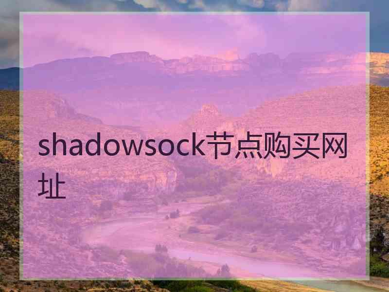 shadowsock节点购买网址
