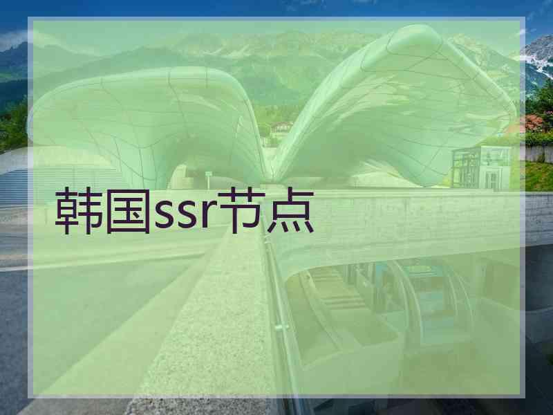 韩国ssr节点