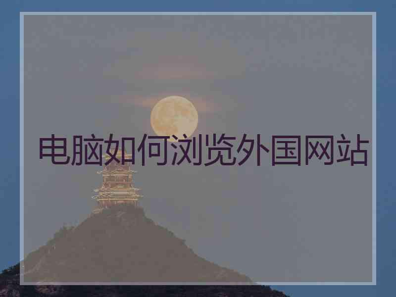 电脑如何浏览外国网站
