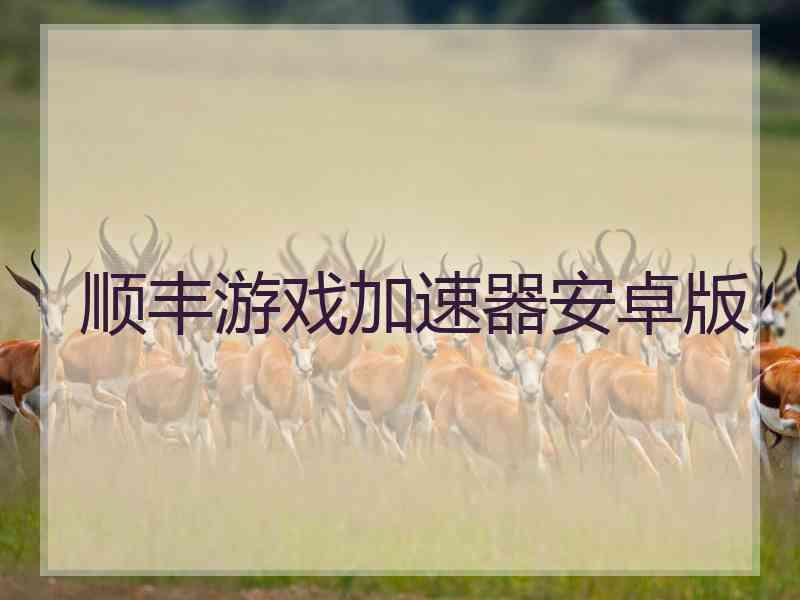 顺丰游戏加速器安卓版