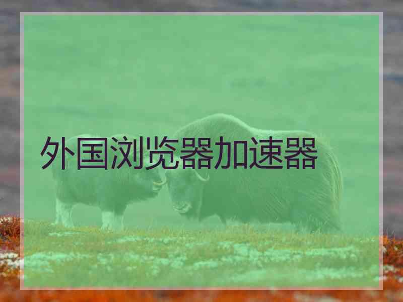 外国浏览器加速器