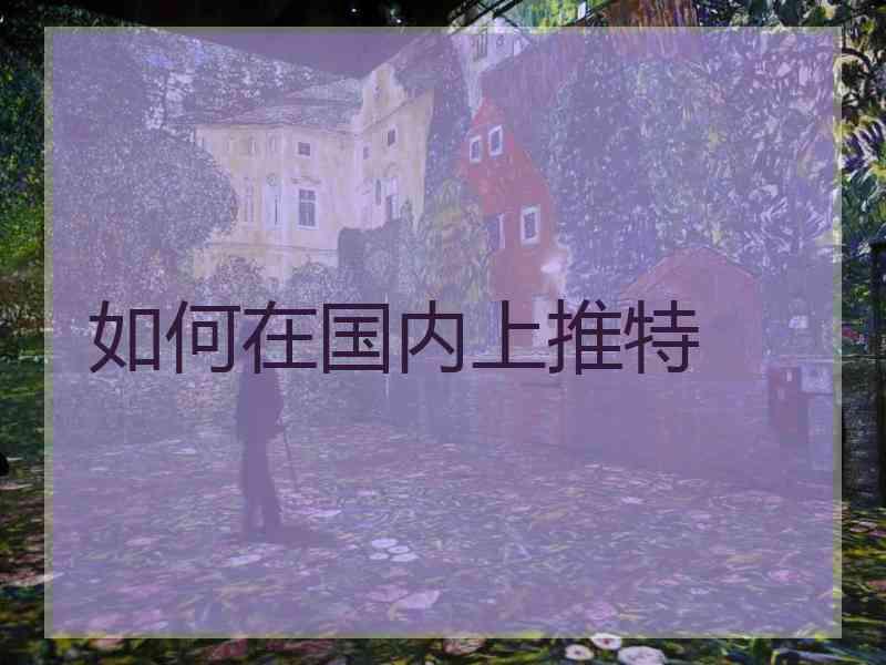 如何在国内上推特