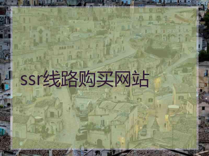 ssr线路购买网站