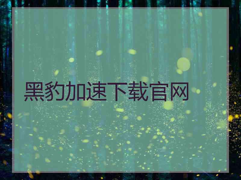 黑豹加速下载官网