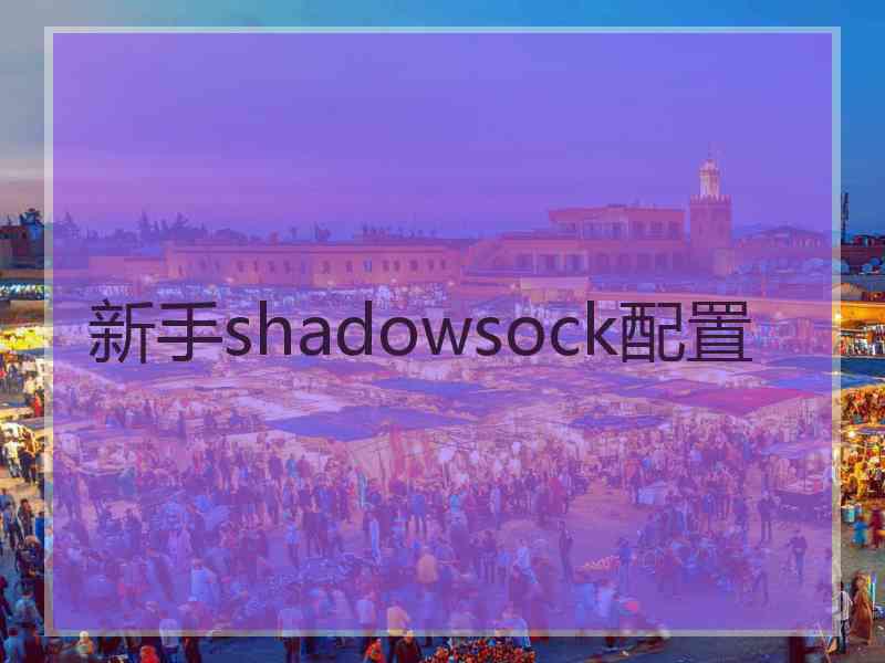 新手shadowsock配置