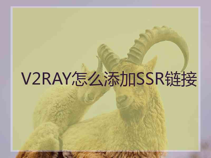 V2RAY怎么添加SSR链接
