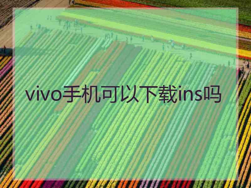 vivo手机可以下载ins吗