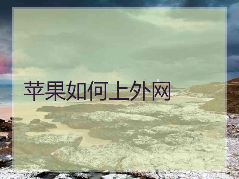 苹果如何上外网