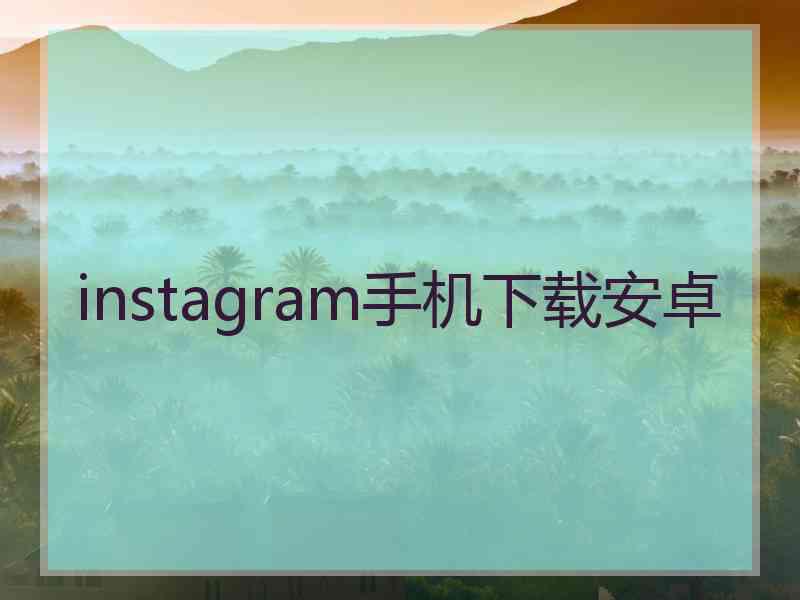 instagram手机下载安卓