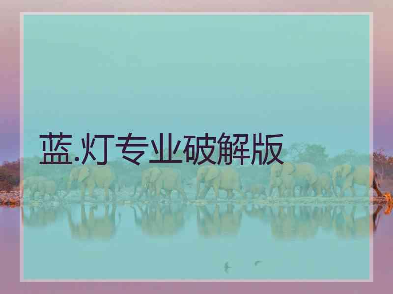蓝.灯专业破解版