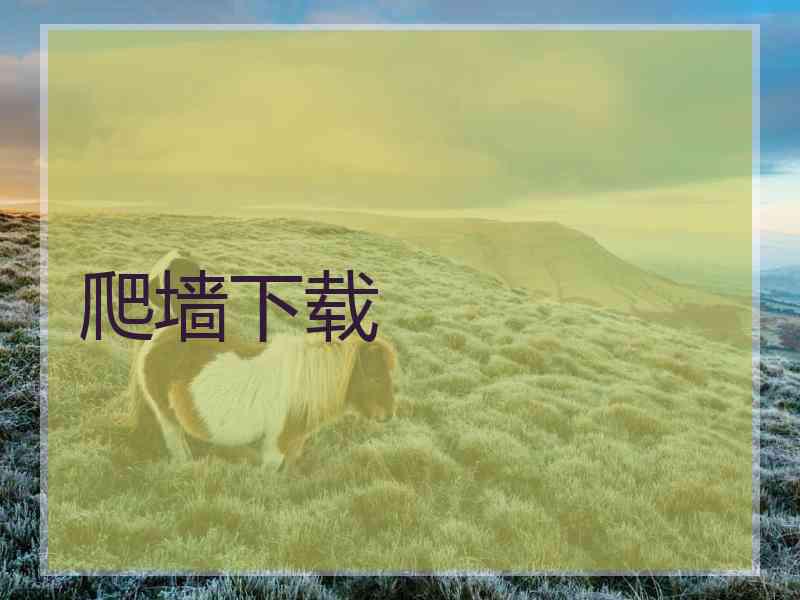 爬墙下载