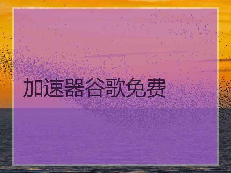 加速器谷歌免费