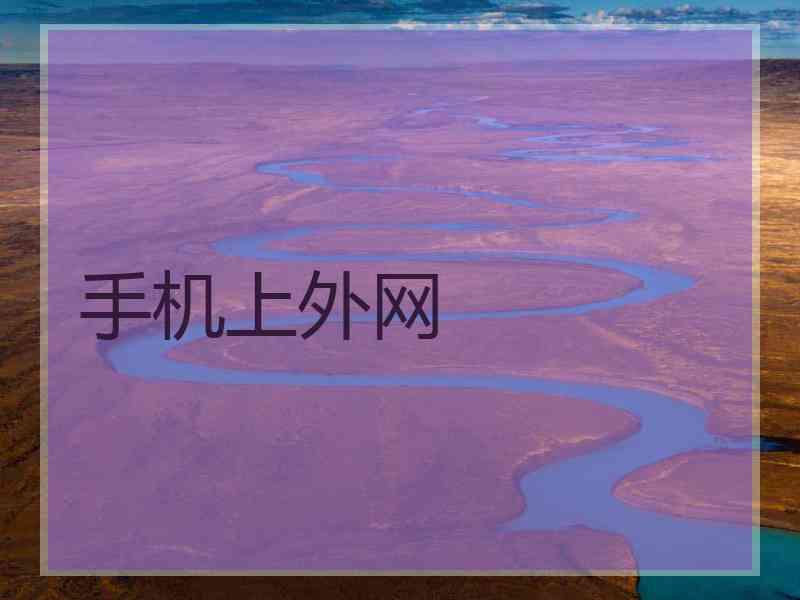 手机上外网