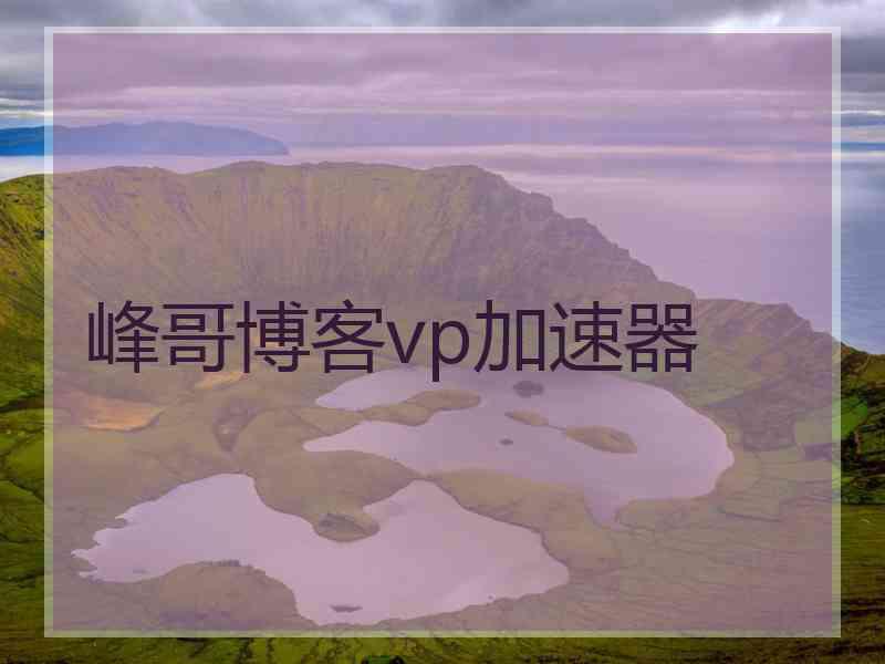 峰哥博客vp加速器