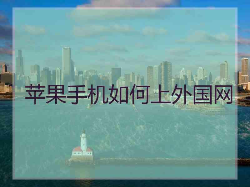 苹果手机如何上外国网