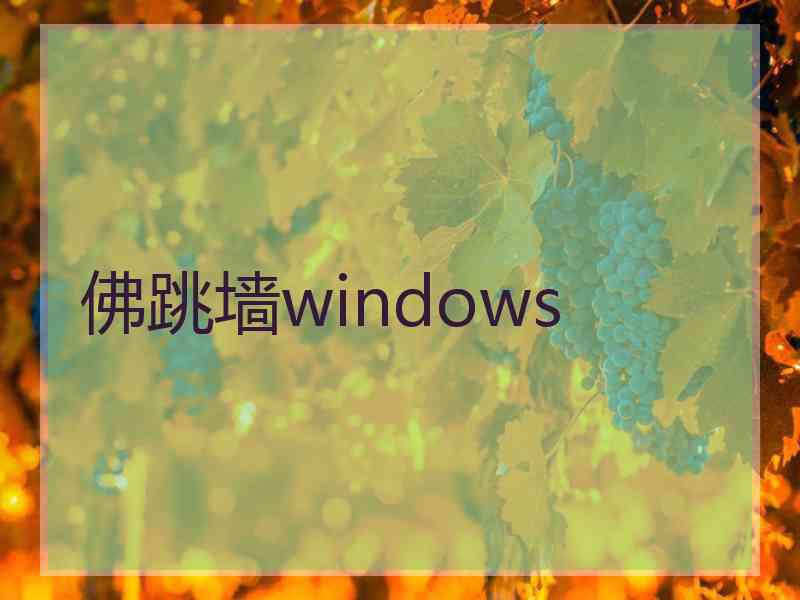 佛跳墙windows