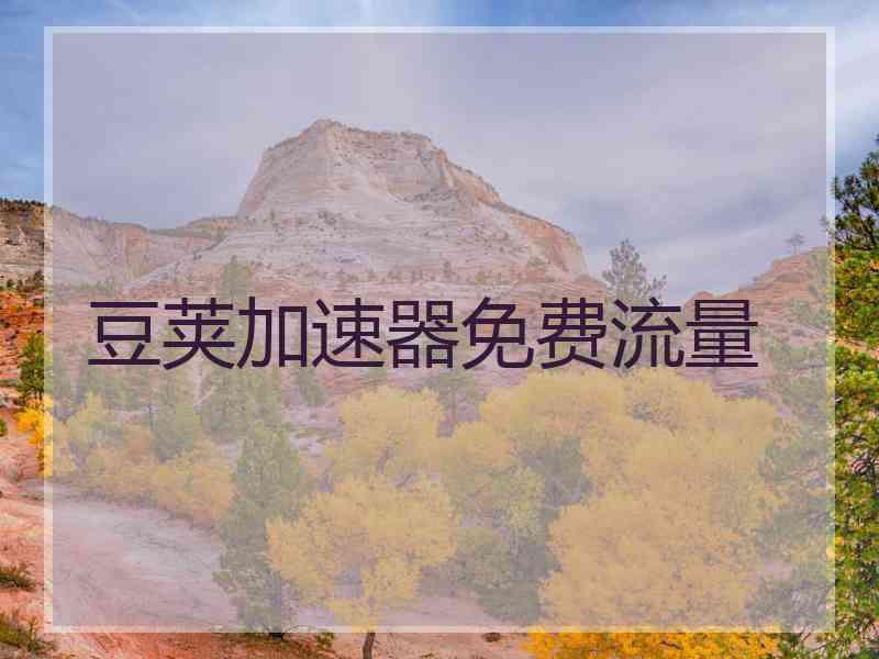 豆荚加速器免费流量