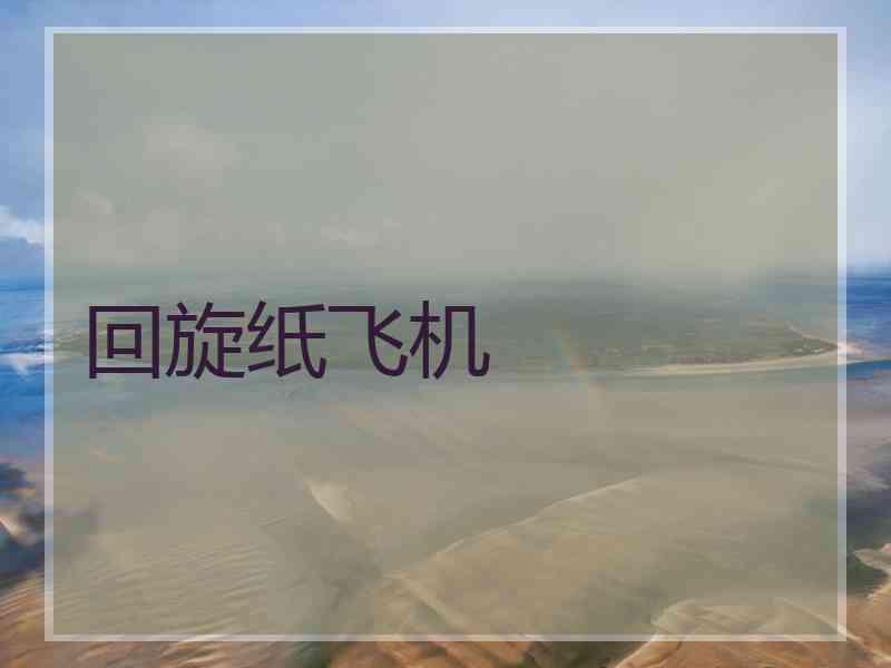 回旋纸飞机