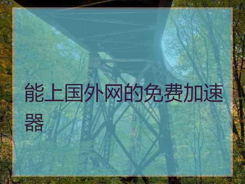 能上国外网的免费加速器