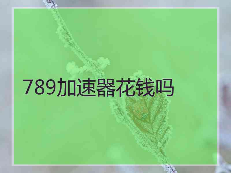 789加速器花钱吗