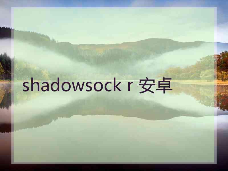 shadowsock r 安卓