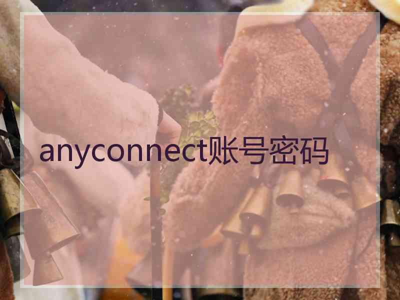 anyconnect账号密码