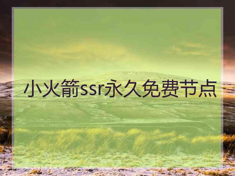 小火箭ssr永久免费节点