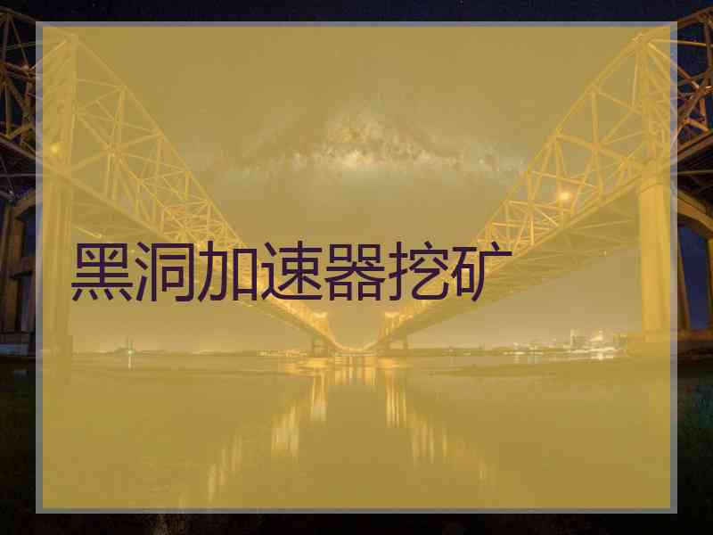 黑洞加速器挖矿