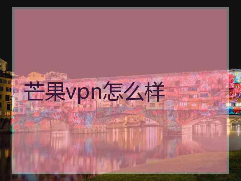 芒果vpn怎么样