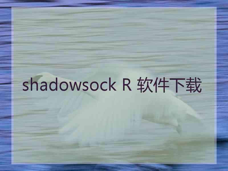 shadowsock R 软件下载