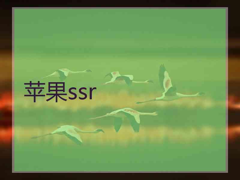 苹果ssr