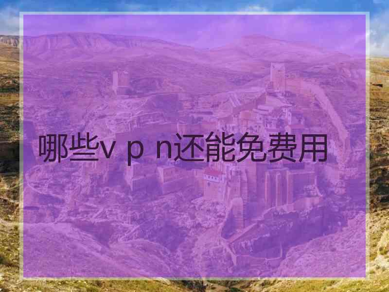 哪些v p n还能免费用