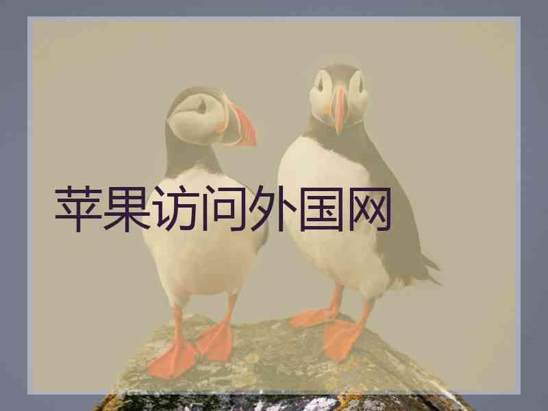 苹果访问外国网