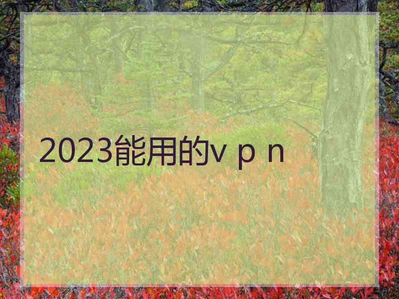 2023能用的v p n