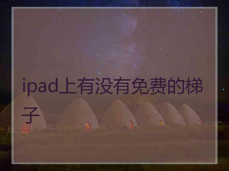 ipad上有没有免费的梯子