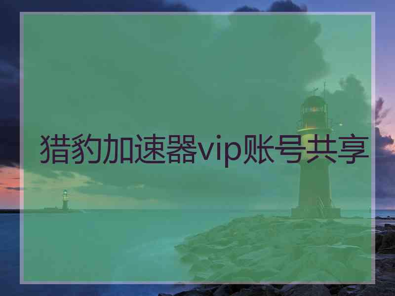 猎豹加速器vip账号共享