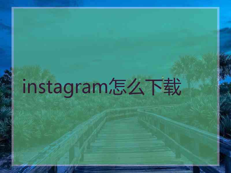 instagram怎么下载