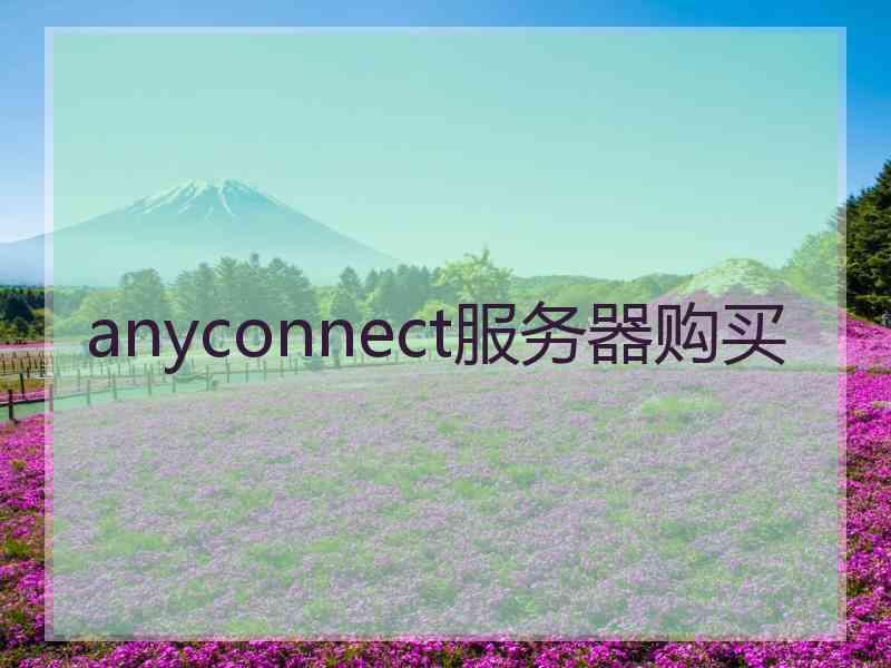 anyconnect服务器购买