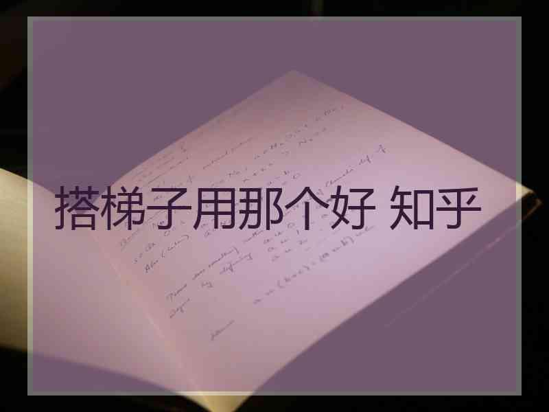 搭梯子用那个好 知乎