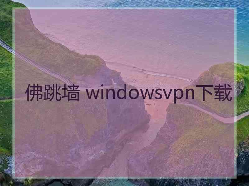 佛跳墙 windowsvpn下载