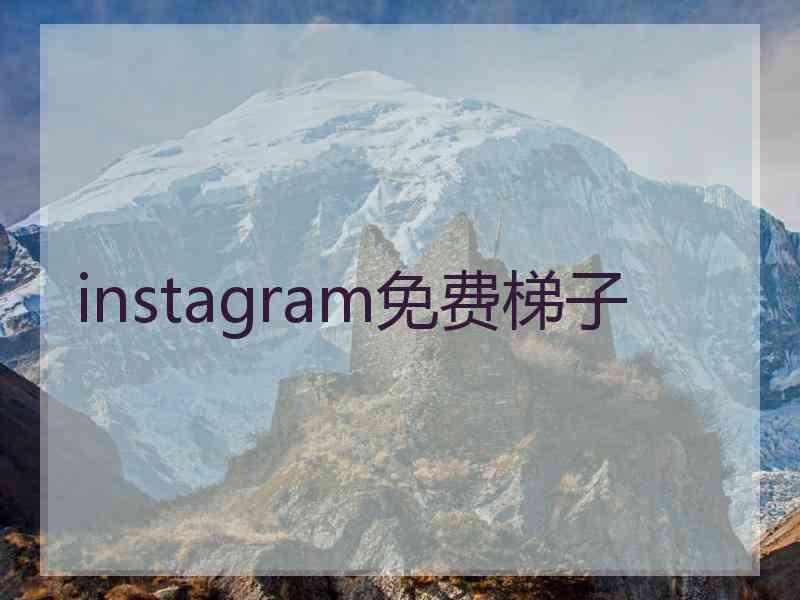 instagram免费梯子