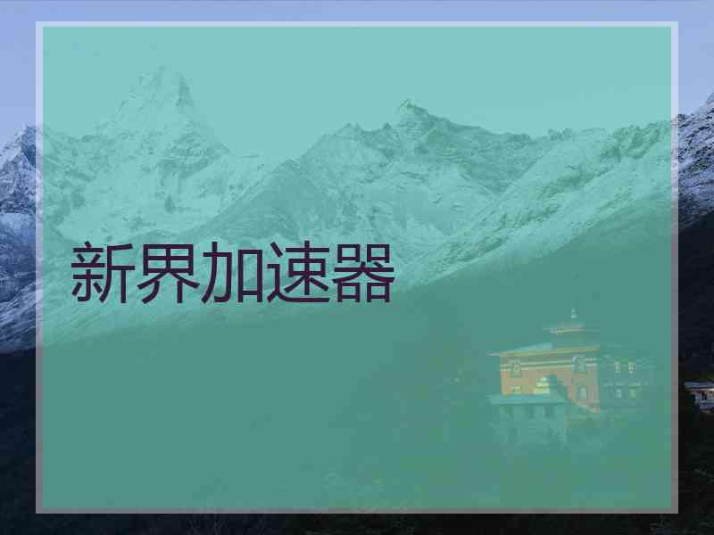 新界加速器