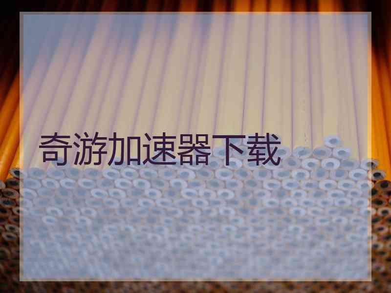奇游加速器下载